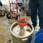 wine grapes in a funnel, the rat fest way